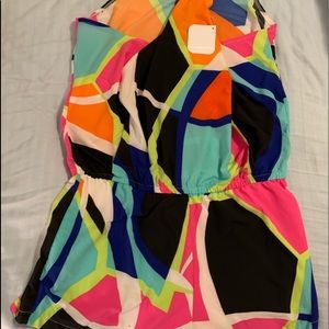 WOMEN PRINT ROMPER (SILK FABRIC)